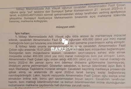 Tibb Mərkəzinin direktoru ətrafında 400 minlik qalmaqal 
